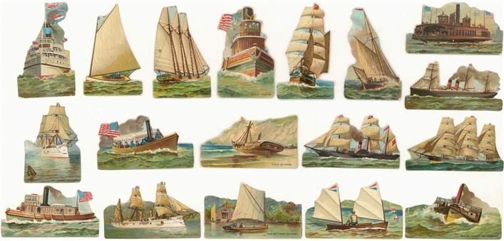 1889 N139 W. Duke Sons & Co. "Types of Vessels" Die-Cuts Partial Set (18/25)
